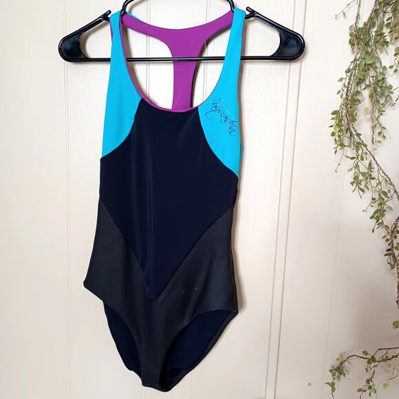 Aqua Skin Camaro Beachwear One Piece Swim Suit Neoprene Surfing XS - Picture 1 of 11